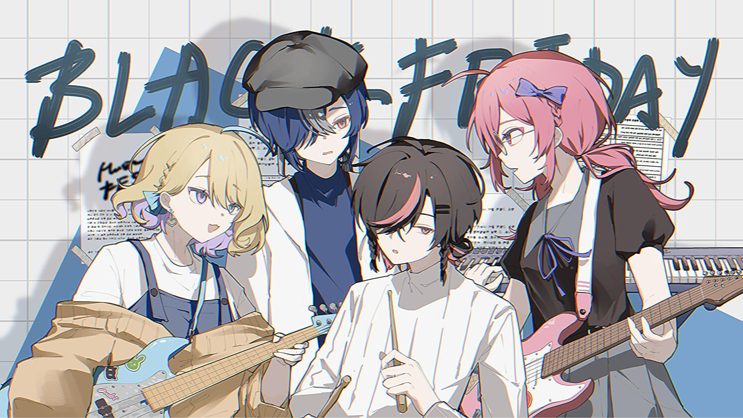 半身四人 簡單背景